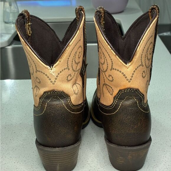 Justin Gypsy L2949 Western Cowgirl Boots Brown Tan Square Toe Size 9.5B EUC - Picture 3 of 10